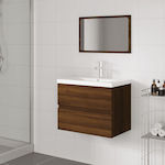 vidaXL Bench with Washbasin & Mirror L60xW38.5xH45cm Oak