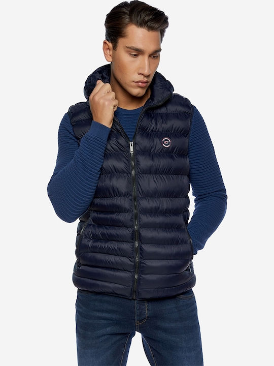 Brokers Jeans Αμάνικο Μπουφάν Puffer Navy Μπλε