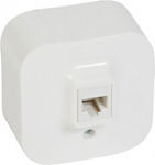 Legrand Forix 20 Complete Single Telephone Socket White 782414