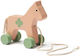Kids Concept Pull-Along Toy Pull-along Horse Carl Larsson made of Wood for 12++ Months