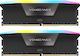 Corsair Vengeance RGB 32GB DDR5 RAM cu 2 module (2x16GB) și Viteză 7200 pentru Desktop