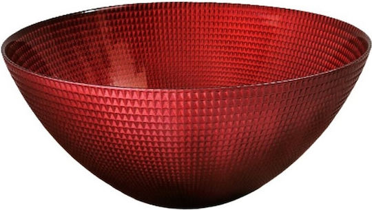 Cryspo Trio Salatschüssel Glas Rot 29x29cm 1Stück