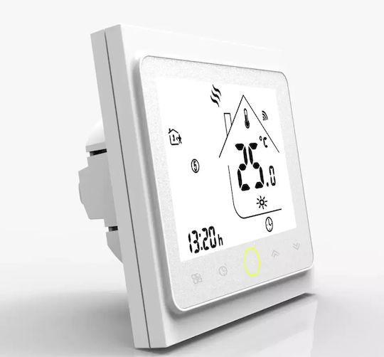 MOES BHT-002-GBLW Ψηφιακός Θερμοστάτης Χώρου Smart με Οθόνη Αφής και Wi ...