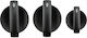 NTY Car Air Conditioning Switch for Volkswagen Transporter / T5 T5 2003 3τμχ Black