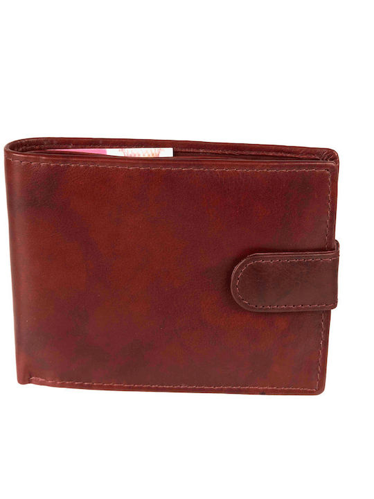AN Leather Men's Wallet Classic Burgundy