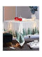 Kentia Snow Christmas Tablecloth Fabric Beige L135xW180cm.
