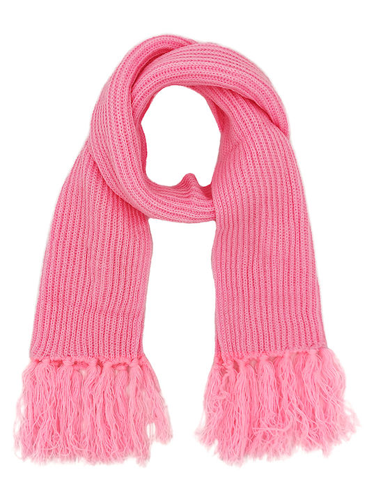 Women's scarf with fringes Pink code 3519