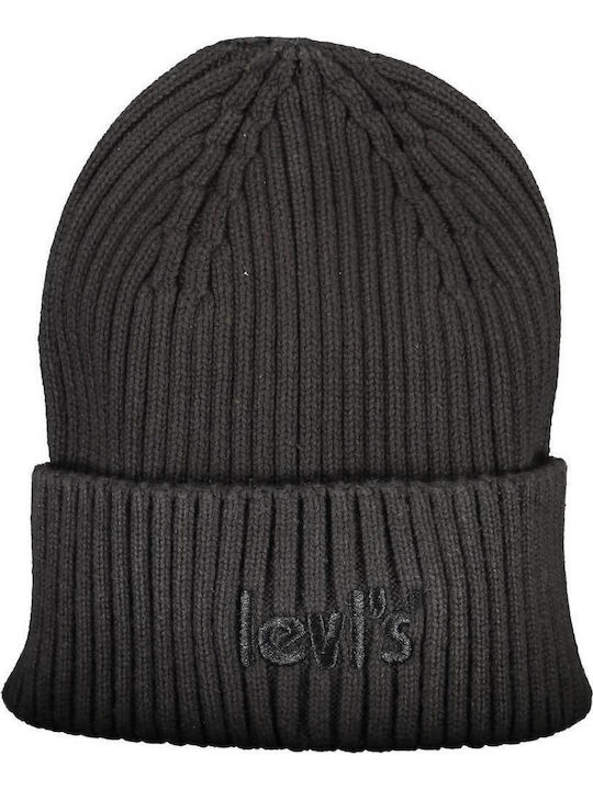 Beanie Männer Beanie mit Rippstrick in Schwarz Farbe 234279-0062