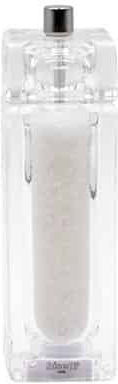 Bisetti Como Manual Plastic Salt Mill 14.5cm Transparent