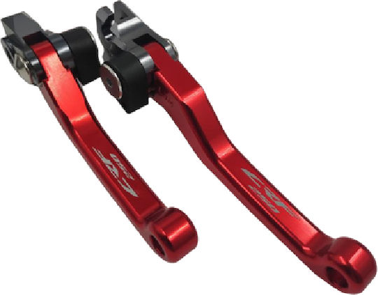 NSRacing Set Brems-/Kupplungshebel für Motorräder Einstellbar für Honda CRF 250 Rot 22112225