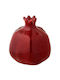 JK Home Decoration Tabletop New Year's Lucky Charm Pomegranate Red Ceramic 9x10cm