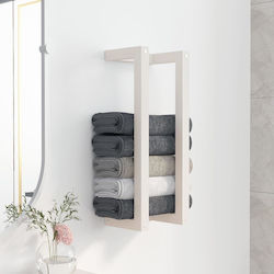 vidaXL Ράγα Μπάνιου Μονή Επιτοίχια με Βίδες ​60x60cm Λευκή