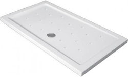 Karag Rectangular Porcelain Shower White Flat 72x90x6.5cm