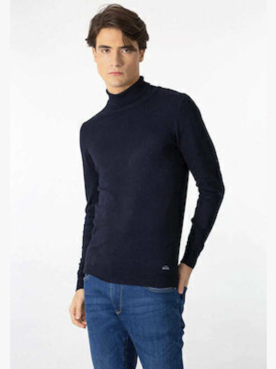 TIFFOSI Men's Turtleneck slimfit Black