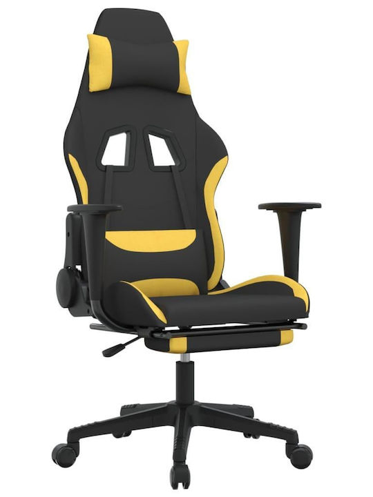 vidaXL 3143746 Gaming Chair with Footrest Black...
