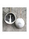 Hängendes Kugel Ornament Ornament Porzellan Gray 4cm