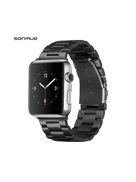 Sonique Classic Λουράκι Ανοξείδωτο Ατσάλι Μαύρο (Apple Watch 38/40/41mm)