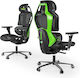 Eureka Ergonomic Typhon Artificial Leather Gaming Chair with Adjustable Arms Green