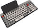 Andowl QK8066 Kabellos Bluetooth Nur Tastatur Englisch US Gray