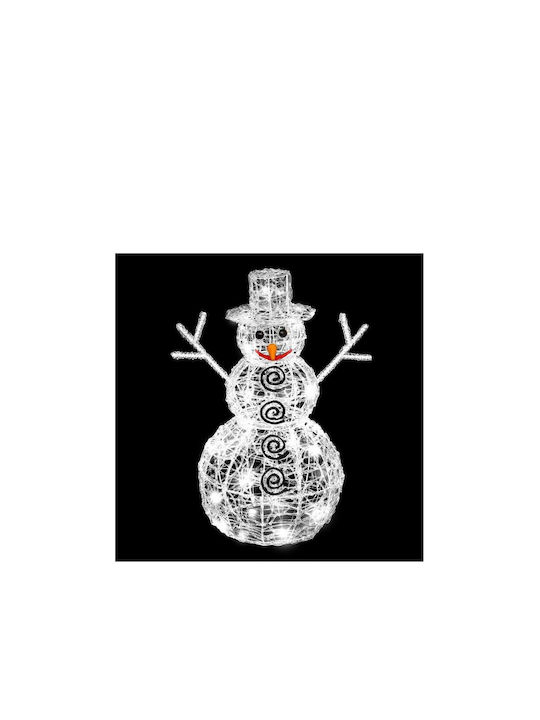 Illuminated Christmas Plastic Figure SNowman White Height 60cm