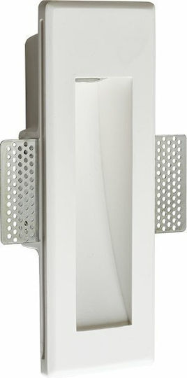 Psarrakos Стенно Външно Спот Осветление LED 1.5W с Топло бяло Светлина 8.8x24.5x5εκ.