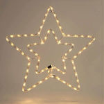 Lianos Plastic Illuminated Christmas Decorative Pendant Star 55x55cm White