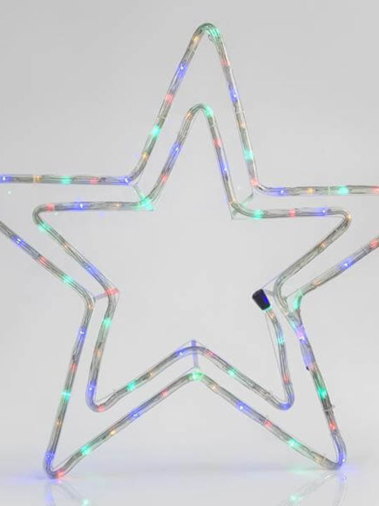 Lianos Weihnachtlicher Dekorativer Anhänger Stern Kunststoff Mehrfarbig 55x55cm 1Stück