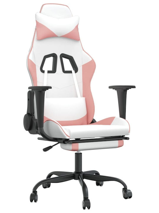 vidaXL 3143662 Gaming Chair with Footrest White...