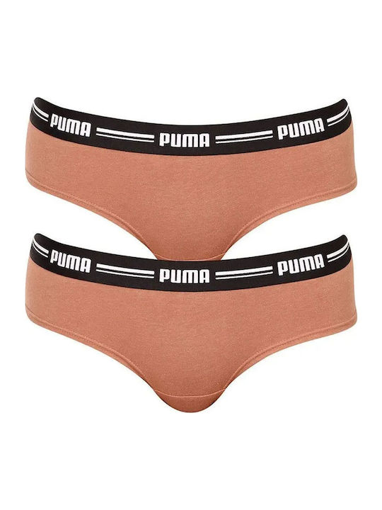 PUMA Βαμβακερά Дамско Слип 2Pack Бежови