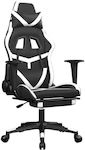 vidaXL 345439 Artificial Leather Gaming Chair with Footrest Black