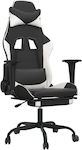 vidaXL 345416 Artificial Leather Gaming Chair with Footrest Black