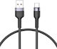 Tech-Protect Ultraboost Geflochtenes USB 2.0 Kabel USB Typ-C männlich - USB-A Power Delivery Schwarz 0,25m