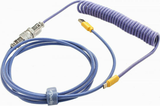 Ducky Premicord Braided Spiral USB 2.0 Cable USB-C Male - USB-A / USB-C Multicolour 1.8m