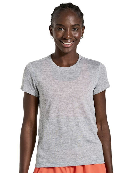 Saucony Дамски Т-shirt Сиво