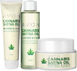 Avon Cannabis Sativa Collection Σετ Περιποίησης με Κρέμα Προσώπου