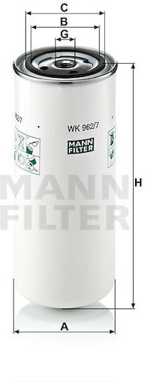 Mann Filter Kraftstofffilter für Autos 1243S WK962/7