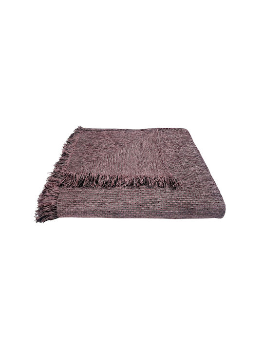 Le Blanc Three-Seater Sofa Throw Chenille 180x280cm Lilac