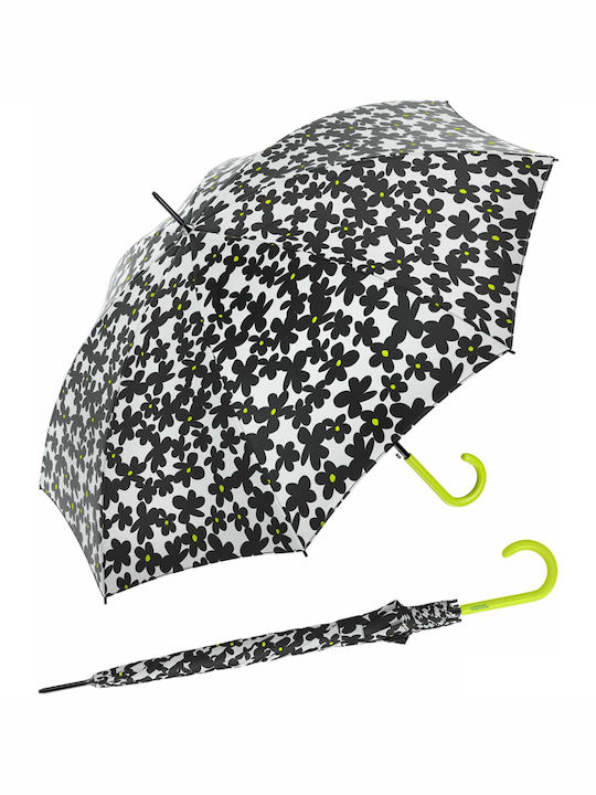 Benetton Automatic Umbrella with Walking Stick Yellow