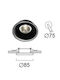 Viokef Round Metallic Recessed Spot with Socket GU10 Black 8.3x8.3cm. 1pcs