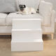 vidaXL Car Steps for Dog 40x37.5x35cm White