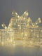 Illuminated Christmas Plastic Figure Box White 3pcs Warm