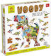 Wooden Kids Puzzle Δεινόσαυρος for 5++ Years 48pcs Ludattica