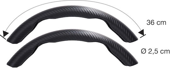 Simoni Racing Car Steering Wheel Cover Synthetic Black Carbon Look 36cm / 2.5cm