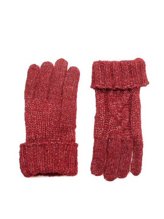 Pepe Jeans Simone Κόκκινα Γυναικεία Πλεκτά Γάντια