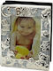 Children's Album for 80 Photos Dimensions 10x15cm Light Blue made of Silver