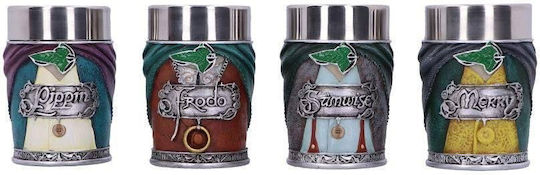 Nemesis Now Lord of the Rings - Hobbits Shot Glasses made of Stainless Steel 4pcs