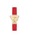 Fame Watch with Red Leather Strap