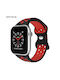 Sonique Sport Strap Silicone Black / Red (Apple Watch 38/40/41/42mm)