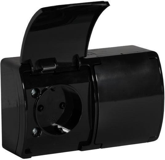 Orno AQUATIC Power Socket Black 1pcs