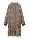 Παιδικό Φόρεμα Μακρυμάνικο Animal Print Καφέ